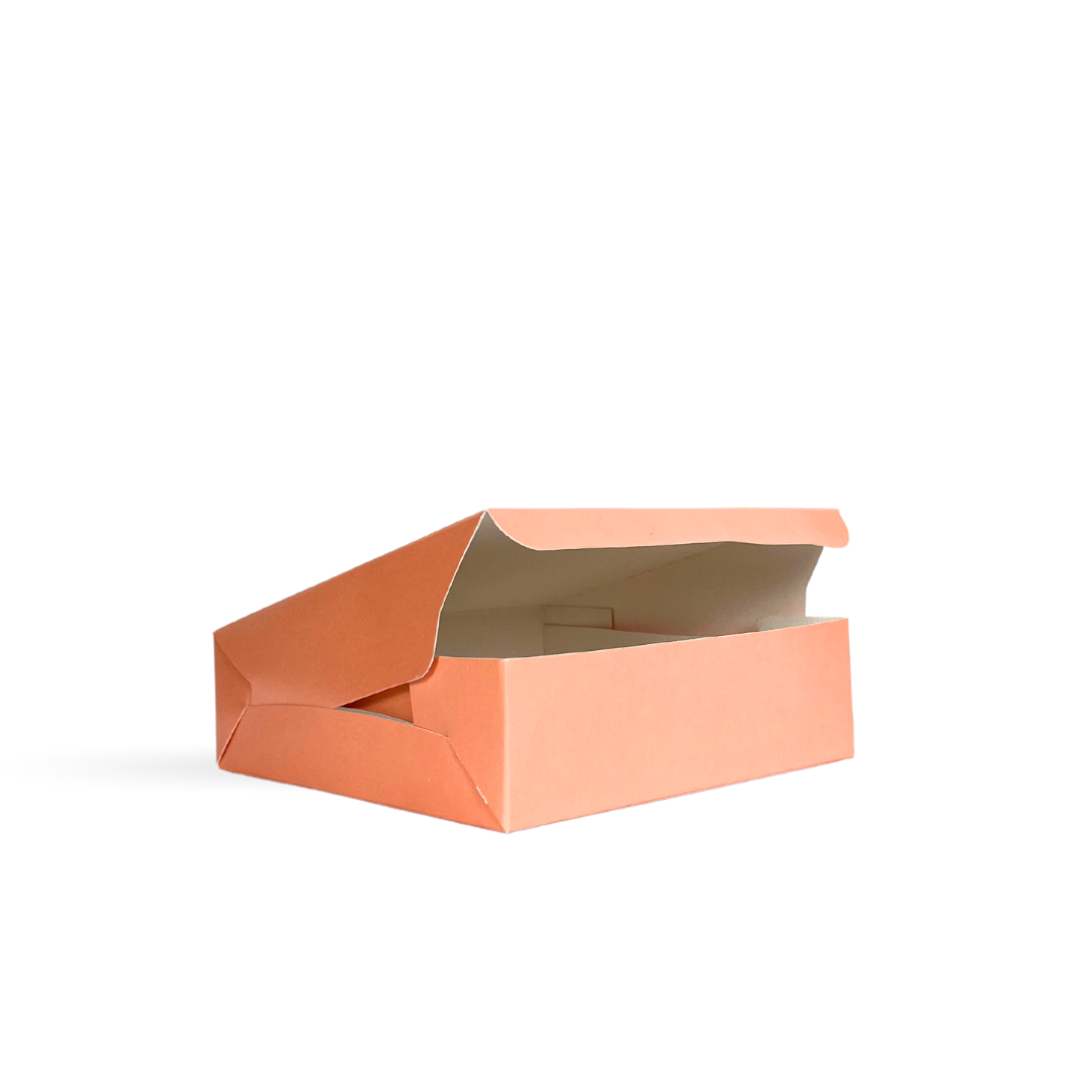 Peach Donut Box- 4.2x4.2x2.2 inches