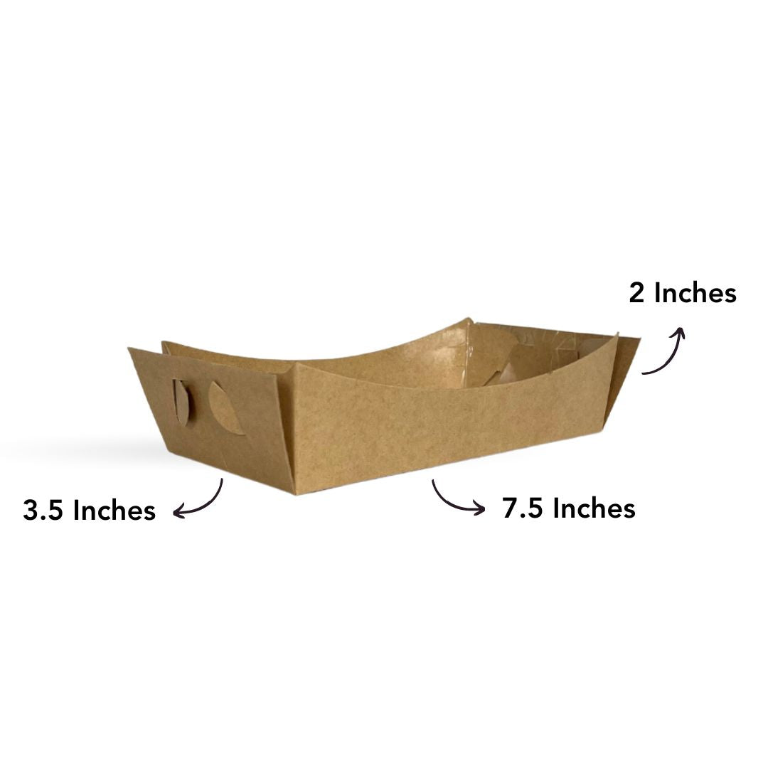 Food Tray 7.5x3.5x2 - Brown