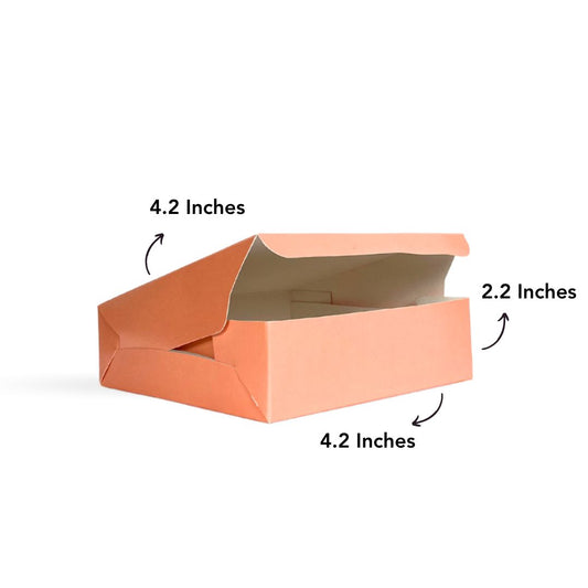 Peach Donut Box- 4.2x4.2x2.2 inches