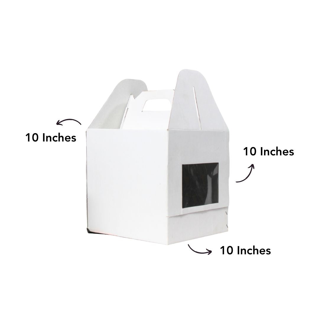 White Tall Cake Box- 10x10x10 inches