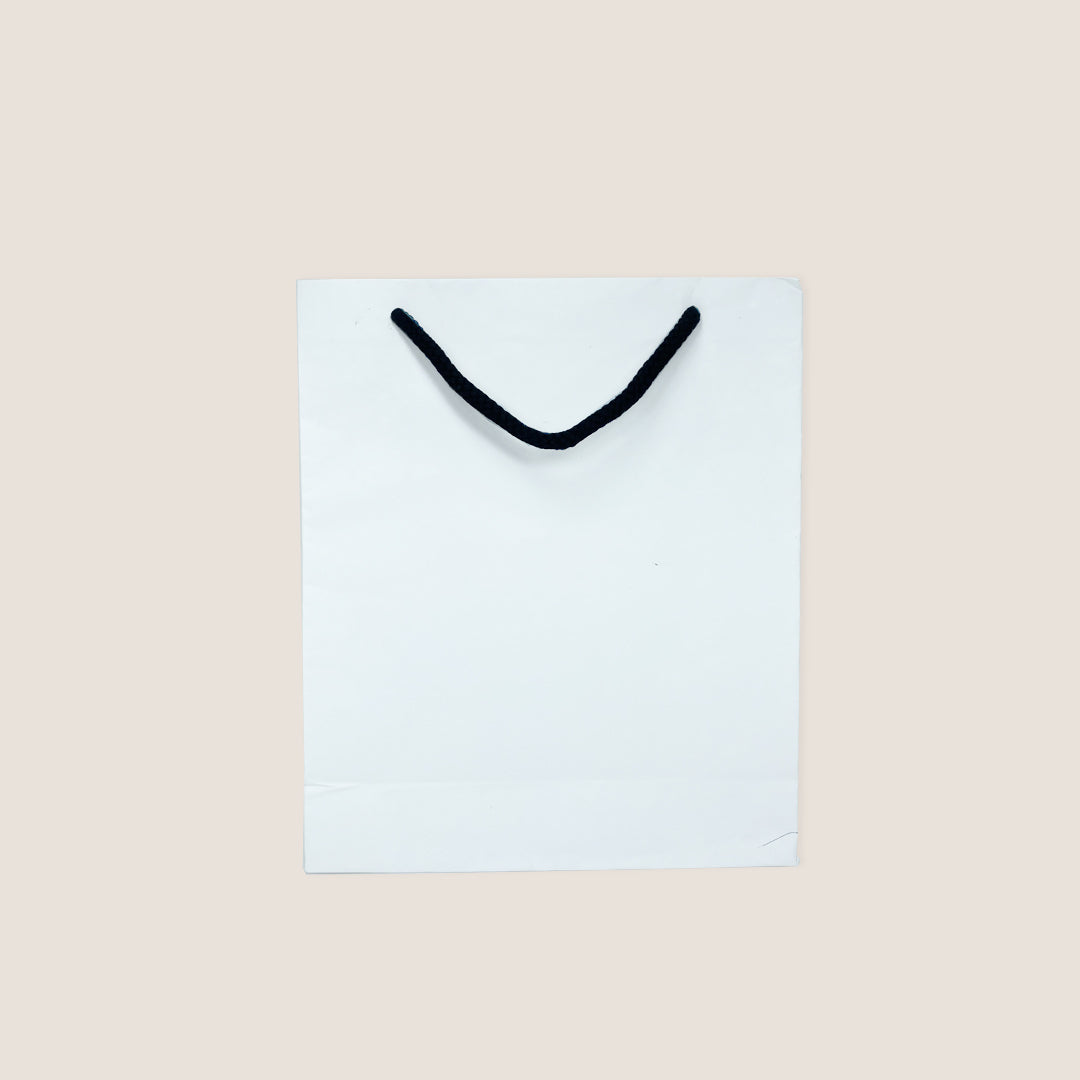 White Paperbag- 8x3x10 inches