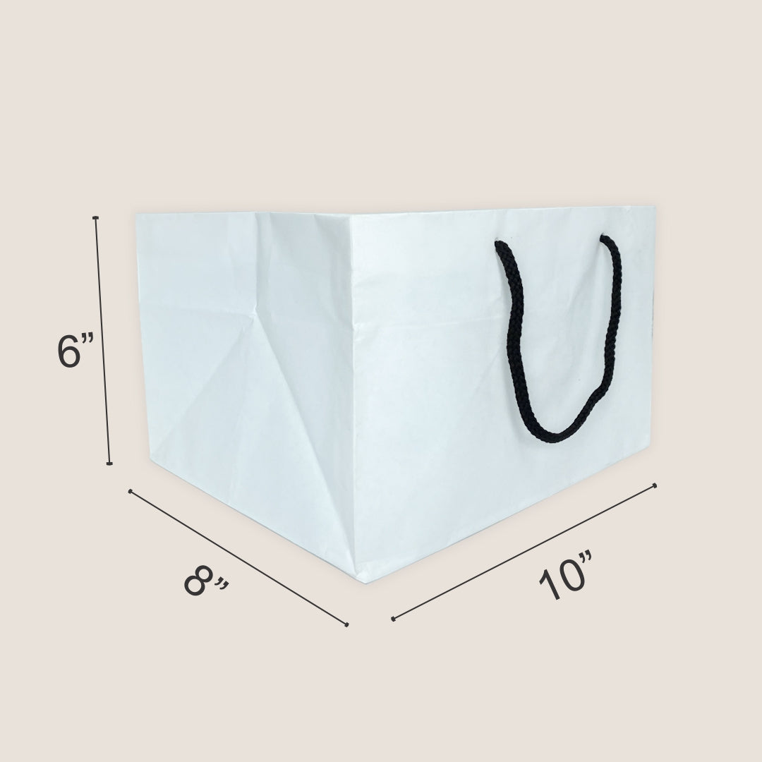 White PaperBag- 10x8x6 inches