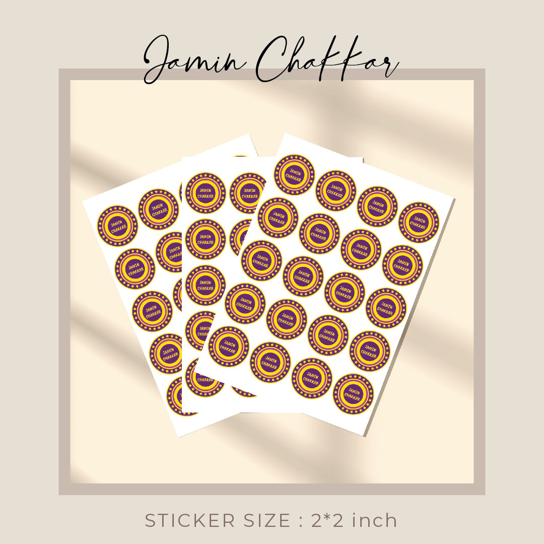Jamin Chakkar (Large) Cracker Chocolate Stickers (pack of 5 sheets)