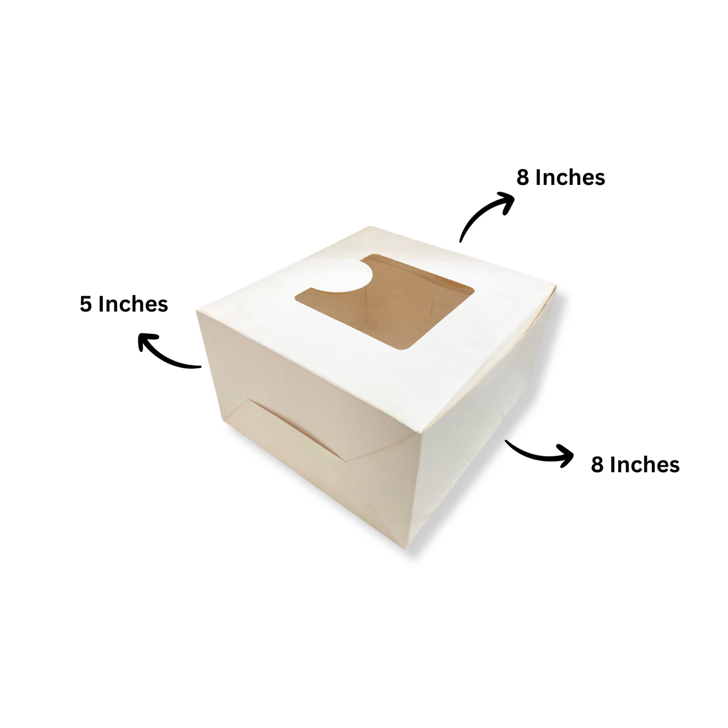 White Cake Box 1/2 Kg- 8x8x5 inches