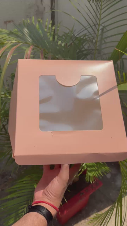 Peach Cake Box 1 Kg- 10x10x5 inches