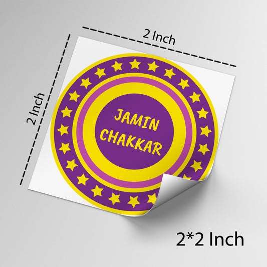 Jamin Chakkar (Large) Cracker Chocolate Stickers (pack of 5 sheets)