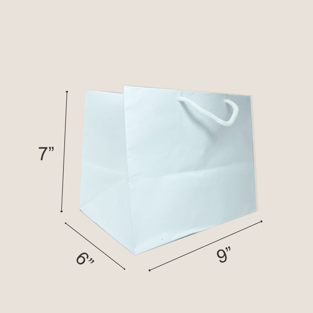 White Paperbag- 7x6x9 inches