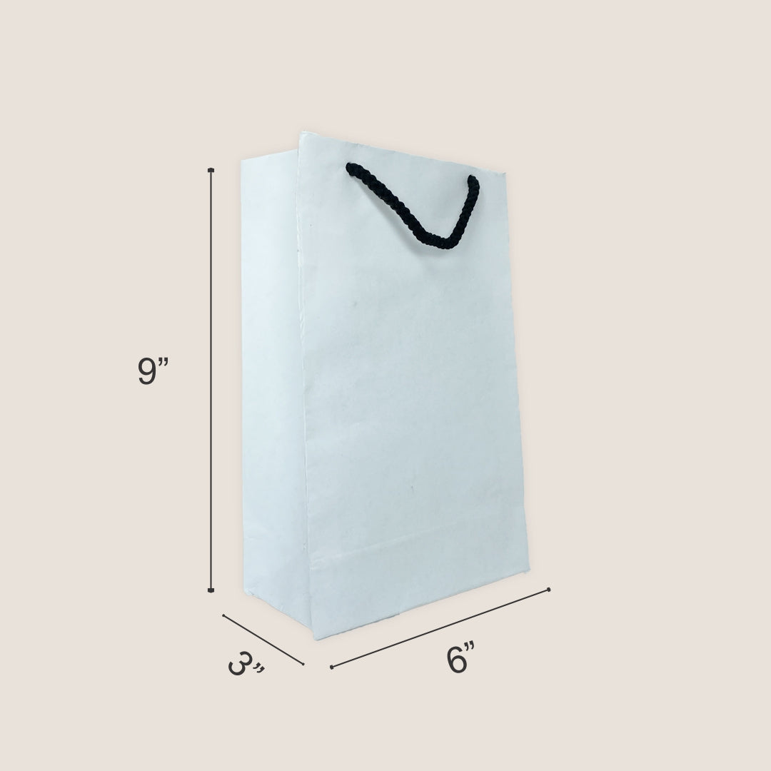 White Paperbag- 6x3x9 inches